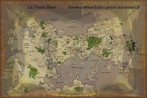 Shaedra, fantasía: Mapa del mundo de Háreka