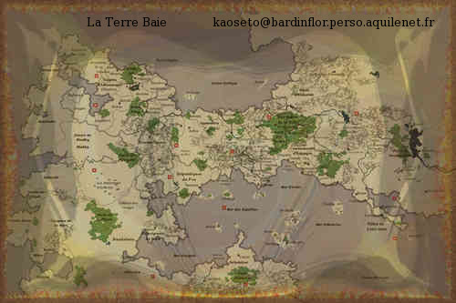 Shaedra, fantasy : Carte du monde d'Haréka